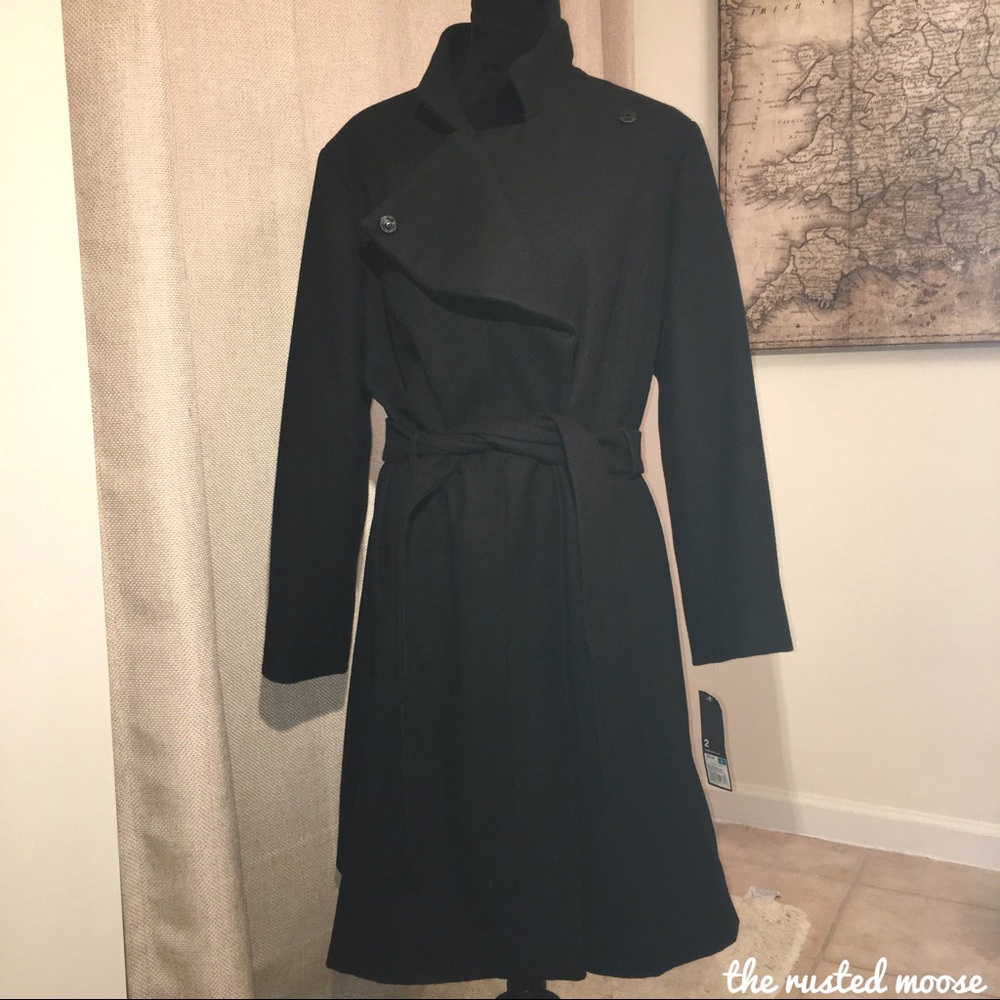 Mossimo Wool Blend Drape Collar Trench 2xl NWT